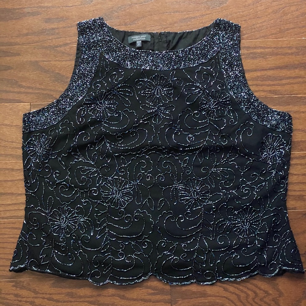 Beaded Formal Tank Top
